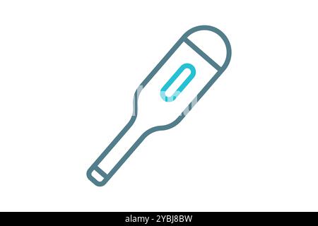 Thermometer icon. line icon style. icon related to medical. health elements vector illustration Stock Vector