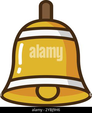 Simple and Clean Christmas Bell Icon Design: Pro Vector Illustration Stock Vector