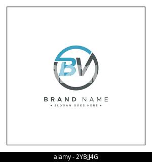 Initial BV Vector Logo - Elegant Monogram Template for letter B and V for your Business Stock Vector