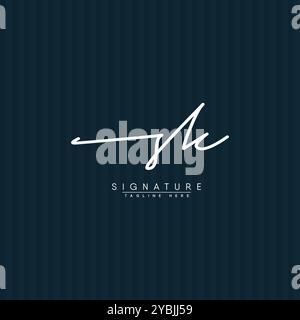 Initial Letter SK Vector Logo Template in handwritten Signature Style Stock Vector