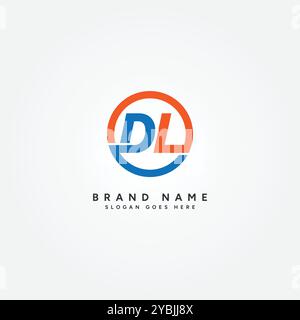 DL Minimal Vector Logo - Simple Business Logo for Monogram D and L Stock Vector
