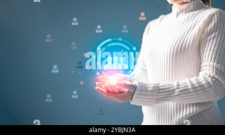 Human resources team leveraged digital technology to innovate hiring process, making it more efficient and effective for people in business. human res Stock Photo