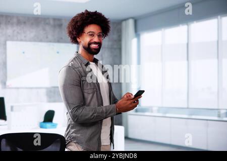 African American Business Man Director CEO In Office Stock Photo
