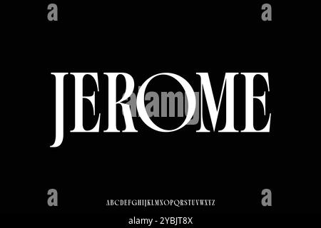 Elegant luxury decorative serif alphabet display font vector illustration Stock Vector