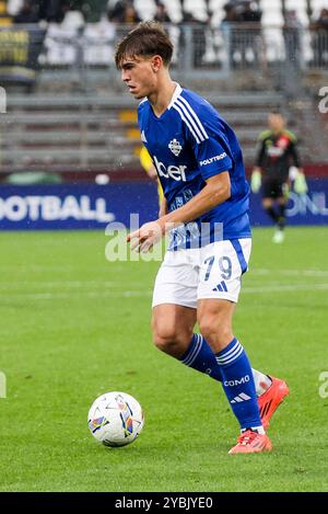 Nicolas Paz(Como 1907) Soccer - Italian, Serie A - Como 1907 vs Parma Calcio, 2024-25 game at Stadio Giuseppe Sinigaglia in Como (CO), Italy, 19.10.2024. Photo by Marius Bunduc/LiveMedia during Como 1907 vs Parma Calcio, Italian soccer Serie A match in Como, Italy, October 19 2024 Stock Photo