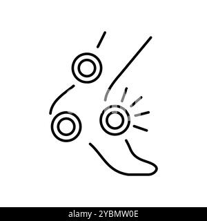 Neuropathy line black icon. Sign for web page, mobile app, button, logo ...