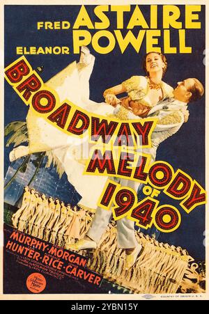 Broadway Melody of 1940 (MGM 1940) Fred Astaire, Eleanor Powell, worlds greatest dancer - Musical - window card Stock Photo