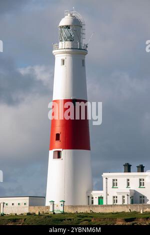 October Lighthouse Portland,Dorset,UK - October 18 2024: The lighthouse at Portland Bill ...
