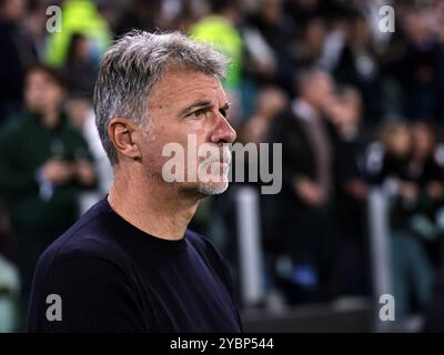 Turin, Italy. 19th Oct, 2024. Marco Baroni participates in the Serie A 2024-2025 match between Juventus and Lazio in Turin, Italy, on October 19, 2024 (Photo by Loris Roselli). Credit: NurPhoto SRL/Alamy Live News Stock Photo