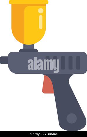 Airbrush tool for painting and applying ink and dye with compressed air Stock Vector