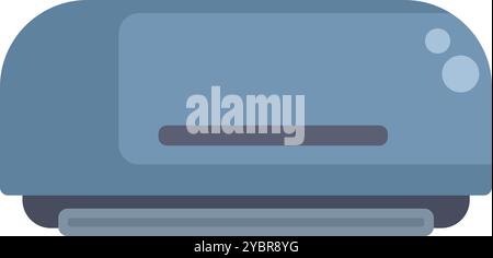 Simple vector illustration of a split system air conditioner cooling a room Stock Vector
