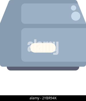 Modern multifunction printer machine is printing important documents Stock Vector