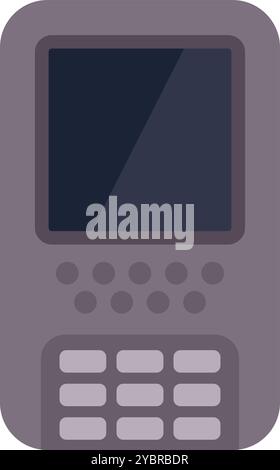 Electronic data capture device showing blank screen with keypad for entering information Stock Vector