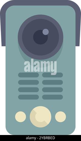 Modern intercom system featuring a camera, providing enhanced security and convenience for modern homes Stock Vector