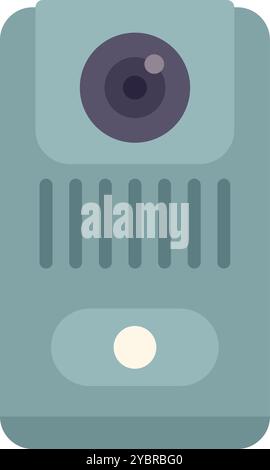 Modern intercom system providing security and communication for homes and apartments Stock Vector