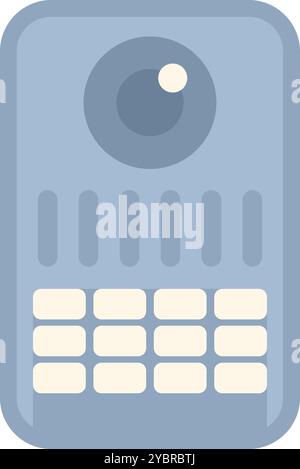 Modern intercom system is allowing communication and providing security Stock Vector