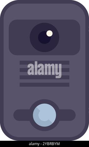 Contemporary video intercom system enhancing home security and facilitating communication Stock Vector
