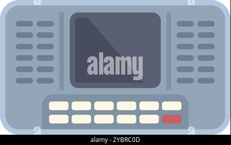 Classic answering machine is displaying an incoming voice message from a caller Stock Vector