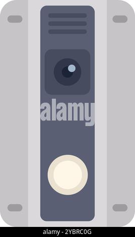 Modern wireless intercom system is providing security and communication Stock Vector