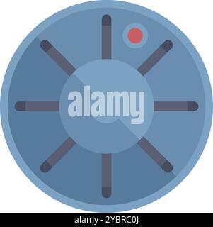 Smoke detector is detecting smoke, alarm is on, you should probably leave the building Stock Vector