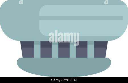 Modern smoke detector preventing fire hazard in house, safety system, home protection, fire alarm, security equipment Stock Vector