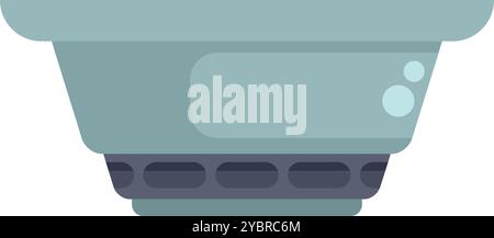Smoke detector detecting smoke, security system element, fire protection equipment Stock Vector