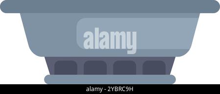 Smoke detector sounding a loud alarm, effectively detecting smoke and ensuring home safety Stock Vector
