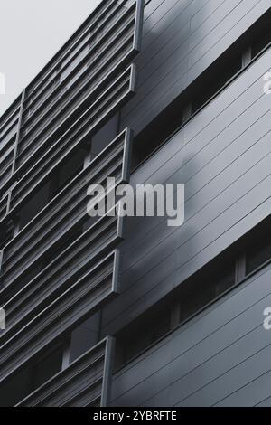 Minimalist Modern Architecture with Geometric Patterns Stock Photo