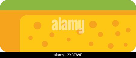 Colorful illustration representing soil layers with grass on top, isolated on white background Stock Vector