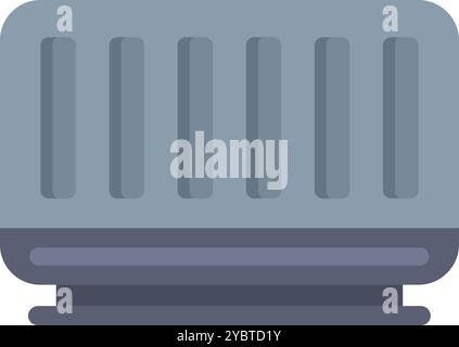Electric heater warming up a room during the cold winter season, providing heat and comfort Stock Vector