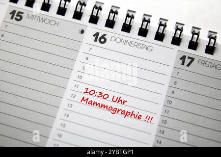 Appointment for mammography Stock Photo