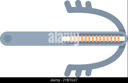 Contraceptive device with flexible arms containing copper wire, used for birth control Stock Vector