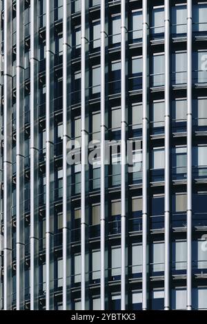 Architecture abstract background. Glass curtain wall in office building Stock Photo