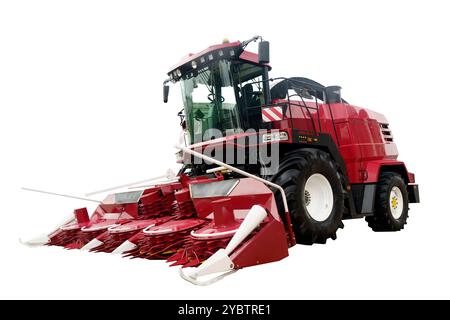 Combine harvester isolate background. Farm agricultural machinery for harvesting. High quality photo Stock Photo