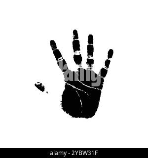 Grunge Hand Silhouette Realistic Elements With A Vintage Feel Stock Vector