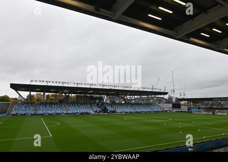 A general view of the Joie Stadium ahead of the Barclays Women's Super League match Manchester City Women vs Aston Villa Women at Joie Stadium, Manchester, United Kingdom, 20th October 2024  (Photo by Cody Froggatt/News Images) Stock Photo