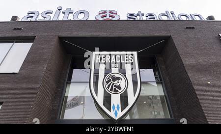 ALMELO, Stadium Asito, 20-10-2024 , season 2024 / 2025, Dutch Eredivisie Football  during the match Heracles - Ajax Frontside stadium Stock Photo