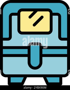 Deep freezer keeping food fresh at low temperature, suitable for icons related to household appliances, kitchen equipment, or similar themes Stock Vector