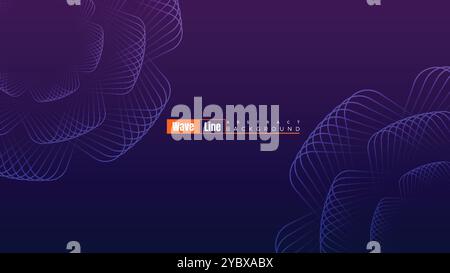 Abstract Digital Flowing Wave Stock Line Background. Abstract Gradient Dynamic Waves Flow Grid Lines Background. Motion Particles Streaming Backdrop Stock Vector