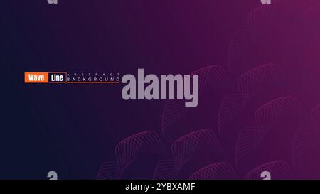 Abstract Digital Flowing Wave Stock Line Background. Abstract Gradient Dynamic Waves Flow Grid Lines Background. Motion Particles Streaming Backdrop Stock Vector
