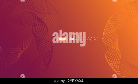 Abstract Digital Flowing Wave Stock Line Background. Abstract Gradient Dynamic Waves Flow Grid Lines Background. Motion Particles Streaming Backdrop Stock Vector