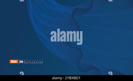 Abstract Digital Flowing Wave Stock Line Background. Abstract Gradient Dynamic Waves Flow Grid Lines Background. Motion Particles Streaming Backdrop Stock Vector