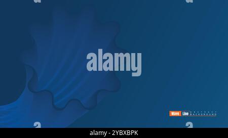 Abstract Digital Flowing Wave Stock Line Background. Abstract Gradient Dynamic Waves Flow Grid Lines Background. Motion Particles Streaming Backdrop Stock Vector
