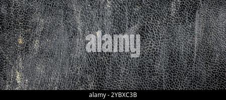 black natural leather with visible details. background Stock Photo