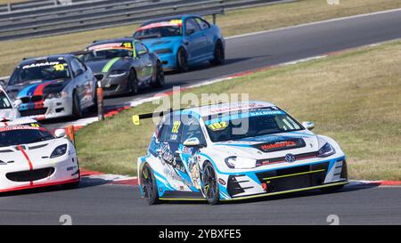 Luke Allen in his VW Golf TCR during the 2024 Uncle Luke's Snetterton ...