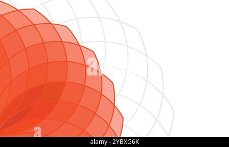 Dynamic abstract background featuring overlapping red petal shapes Stock Vector