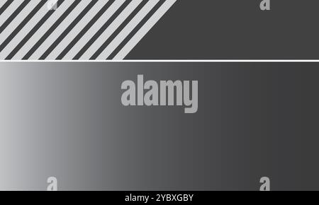 Minimalist abstract background featuring a top section with diagonal stripes and a bottom section with a smooth gradient, creating a modern and versat Stock Vector