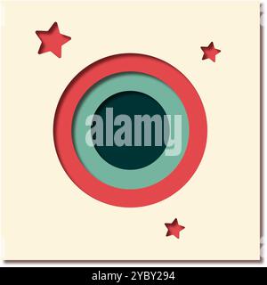 PAPER CUTTING COMPOSITION illustration Stock Vector
