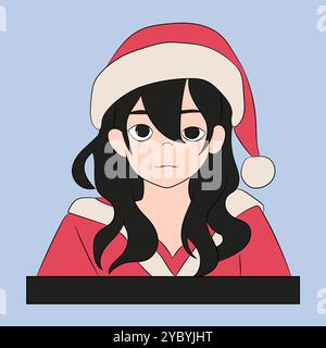 Hand drawn santa claus cartoon illustration Stock Vector