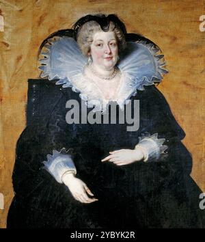 MARIE de' MEDICI (1575-1642) second wife of Henry VI in the 1622 painting by Peter Paul Rubens Stock Photo